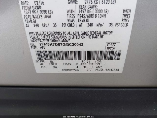 1FM5K7D87GGC30043-9