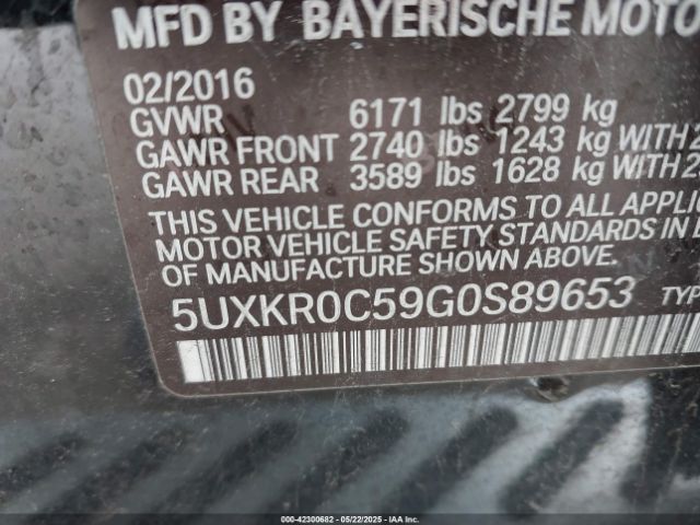 5UXKR0C59G0S89653 8