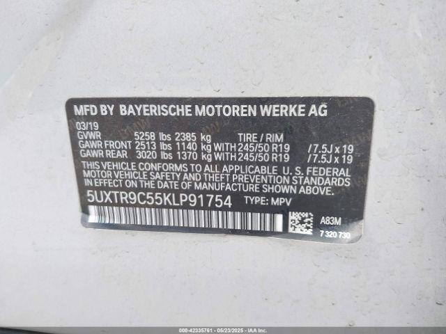 5UXTR9C55KLP91754 8