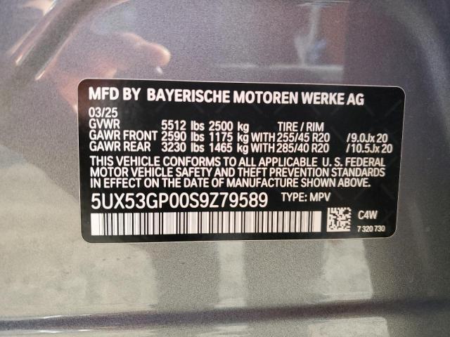 12 5UX53GP00S9Z79589