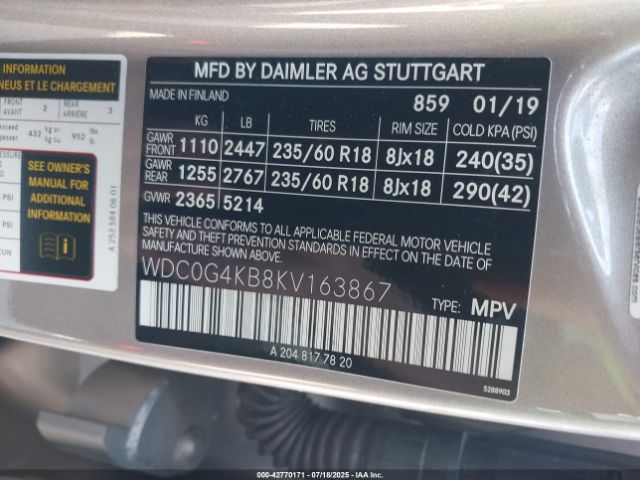 WDC0G4KB8KV163867+9