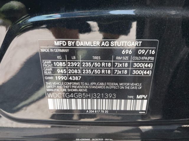WDCTG4GB5HJ321393+9