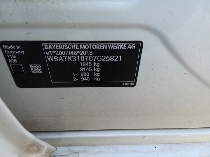 WBA7K310707G25821 7